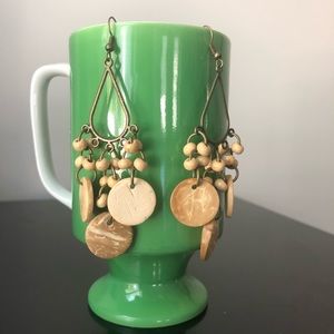 3 for $15 Beaded and wood dangling earrings.